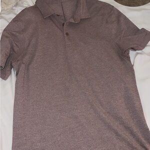 lululemon athletica Heathered Brown Polo Shirt